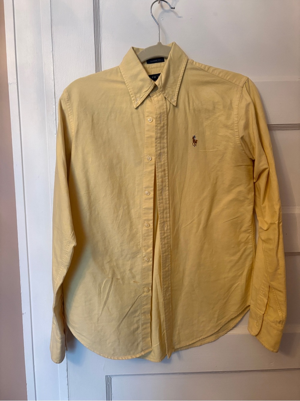 Ralph Lauren Men's Pale Yellow Button-Down Shirt